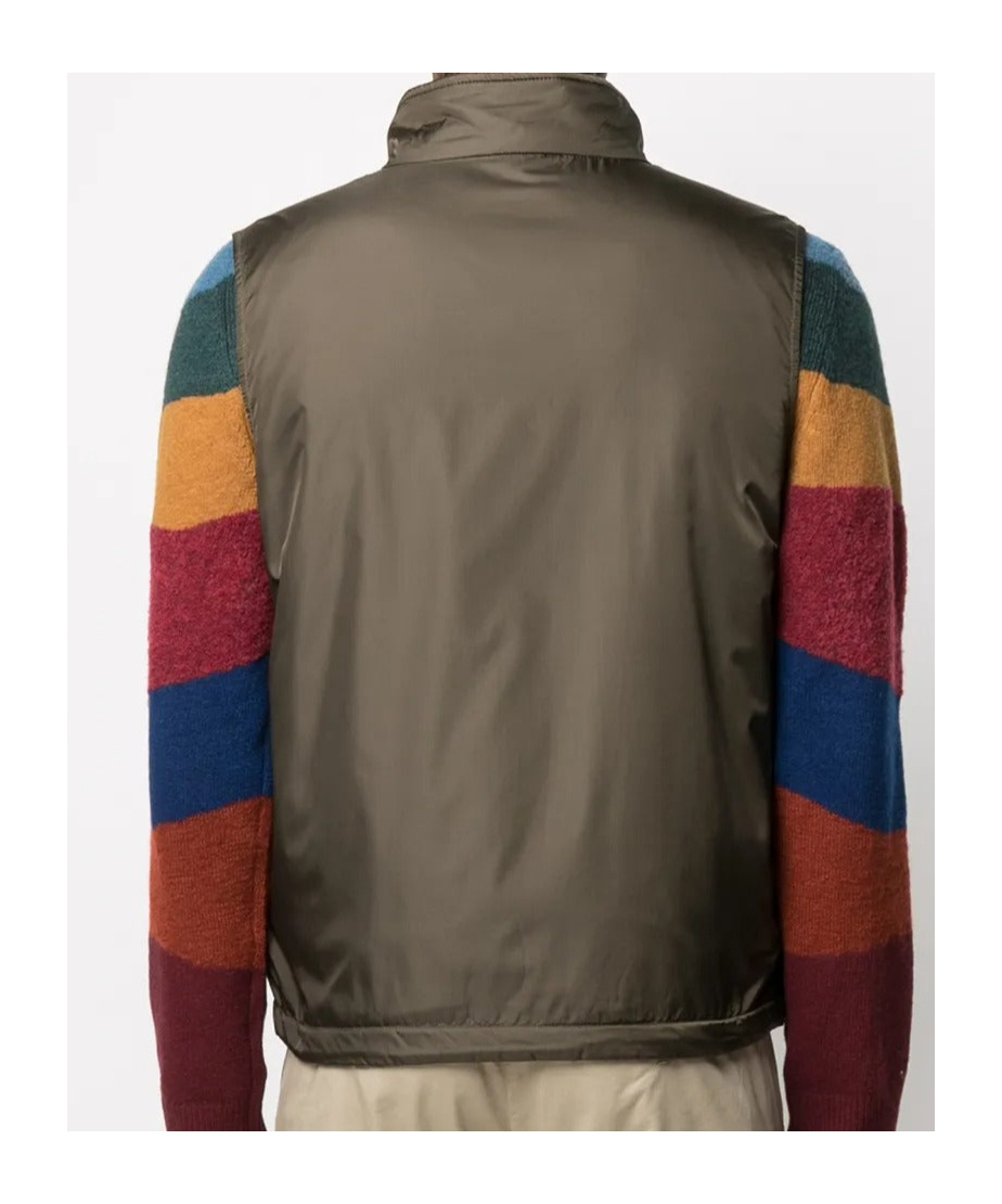 Aspesi Technical Zipped-up Gilet In Green