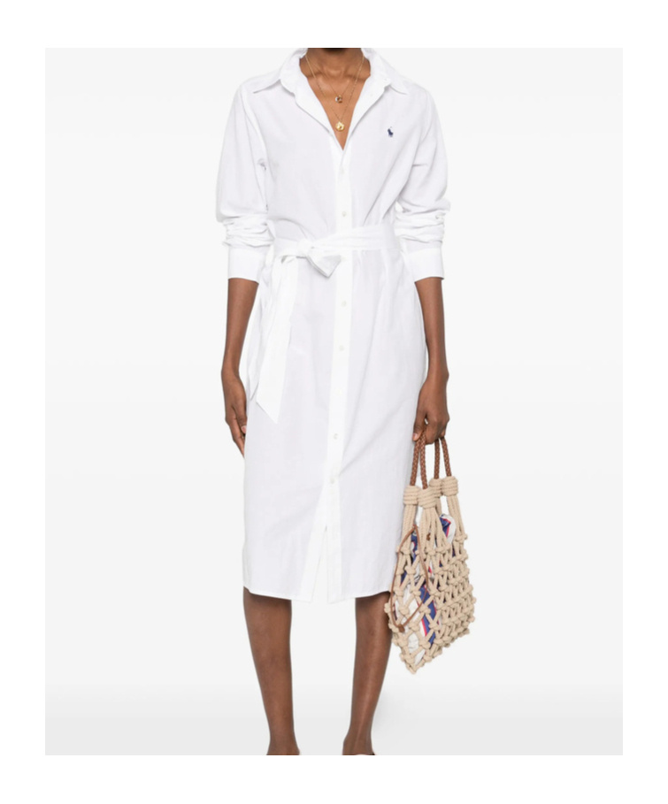 Polo Ralph Lauren Shirt Dress In White