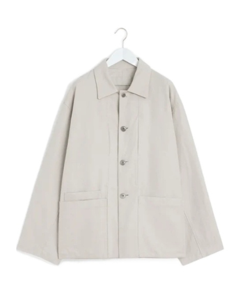 Lemaire Single-breasted Work Jacket In White