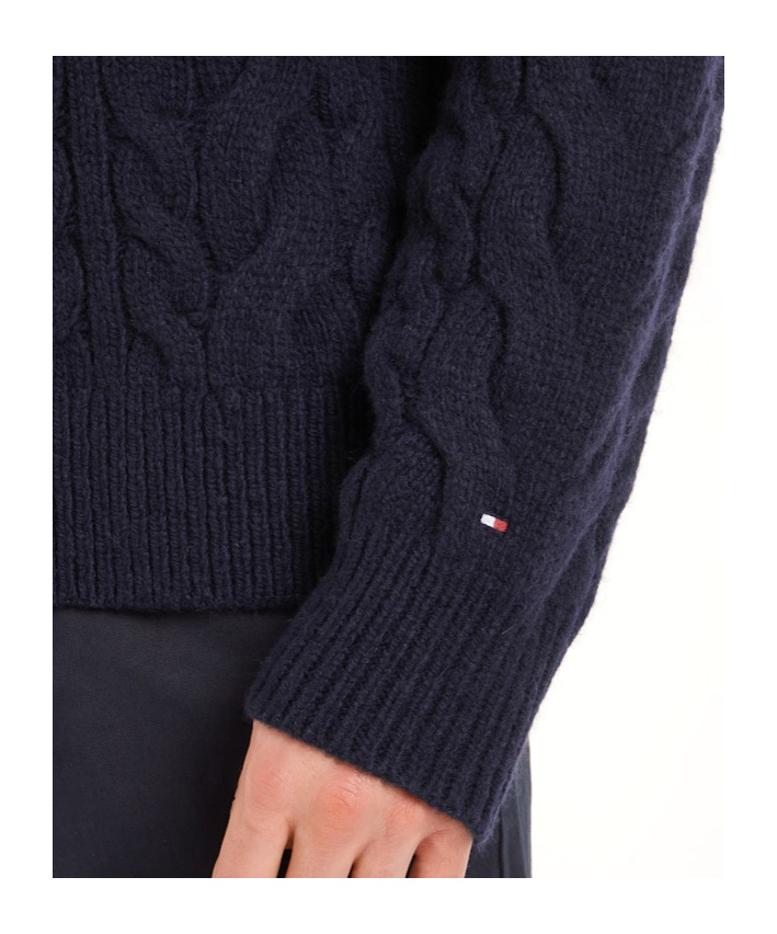 Tommy Hilfiger Striped Sweater In Black