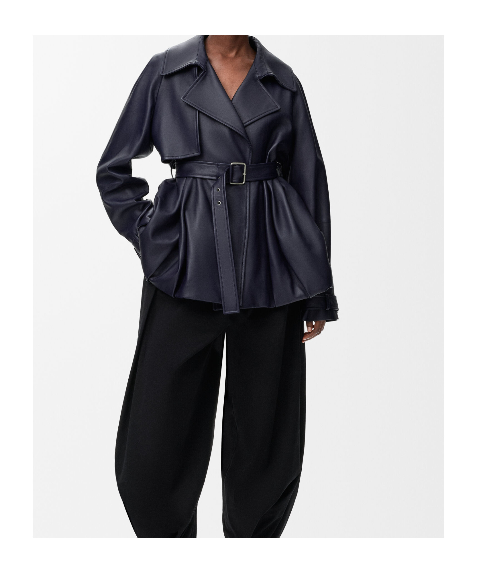 Loewe Jacket In Nappa Lambskin In Blue