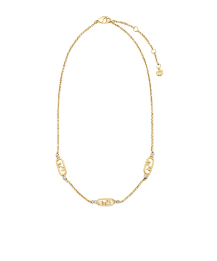 Fendi O'lock Necklace In Brown