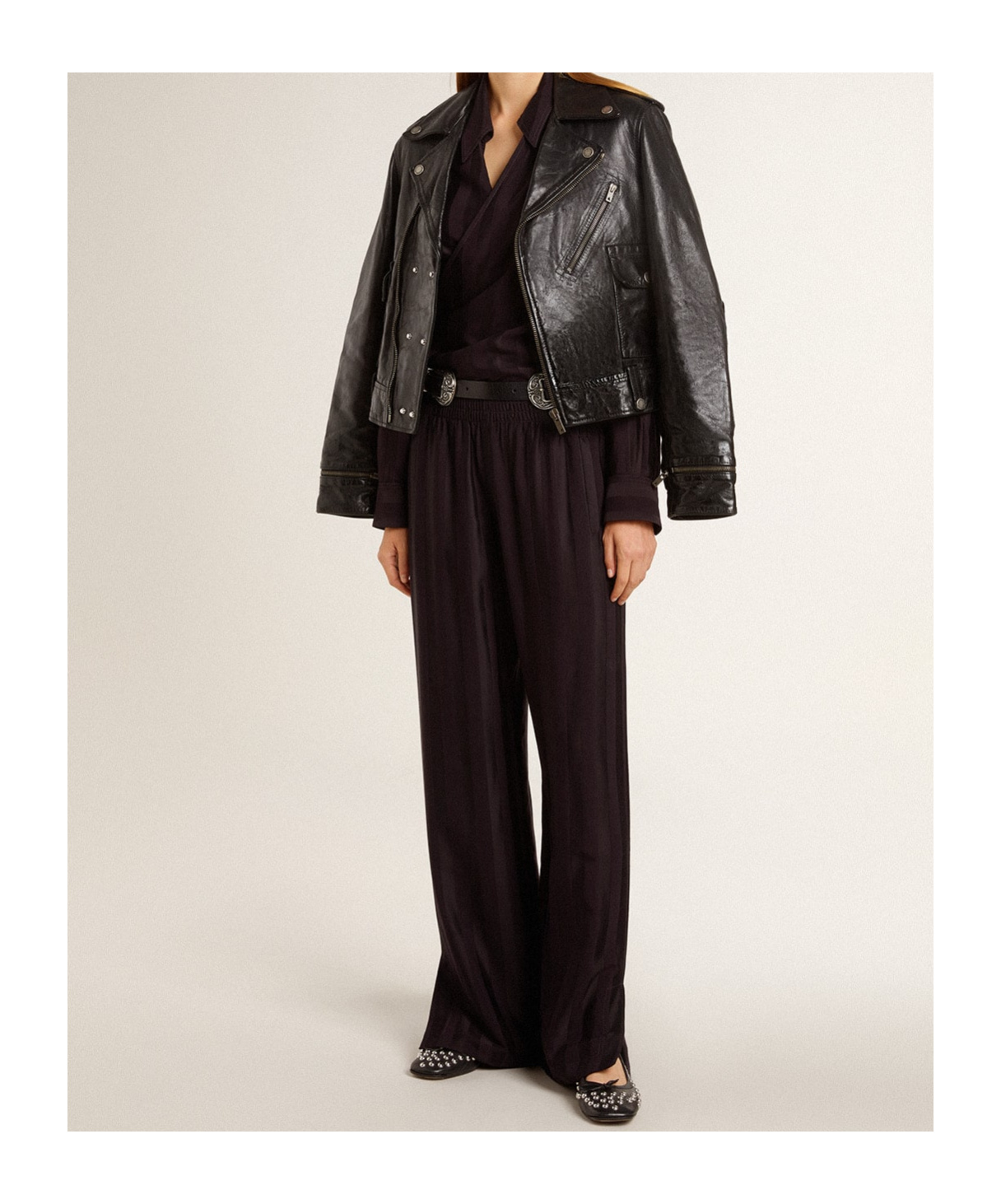 Golden Goose Elastic Waist Casual Pants In Black