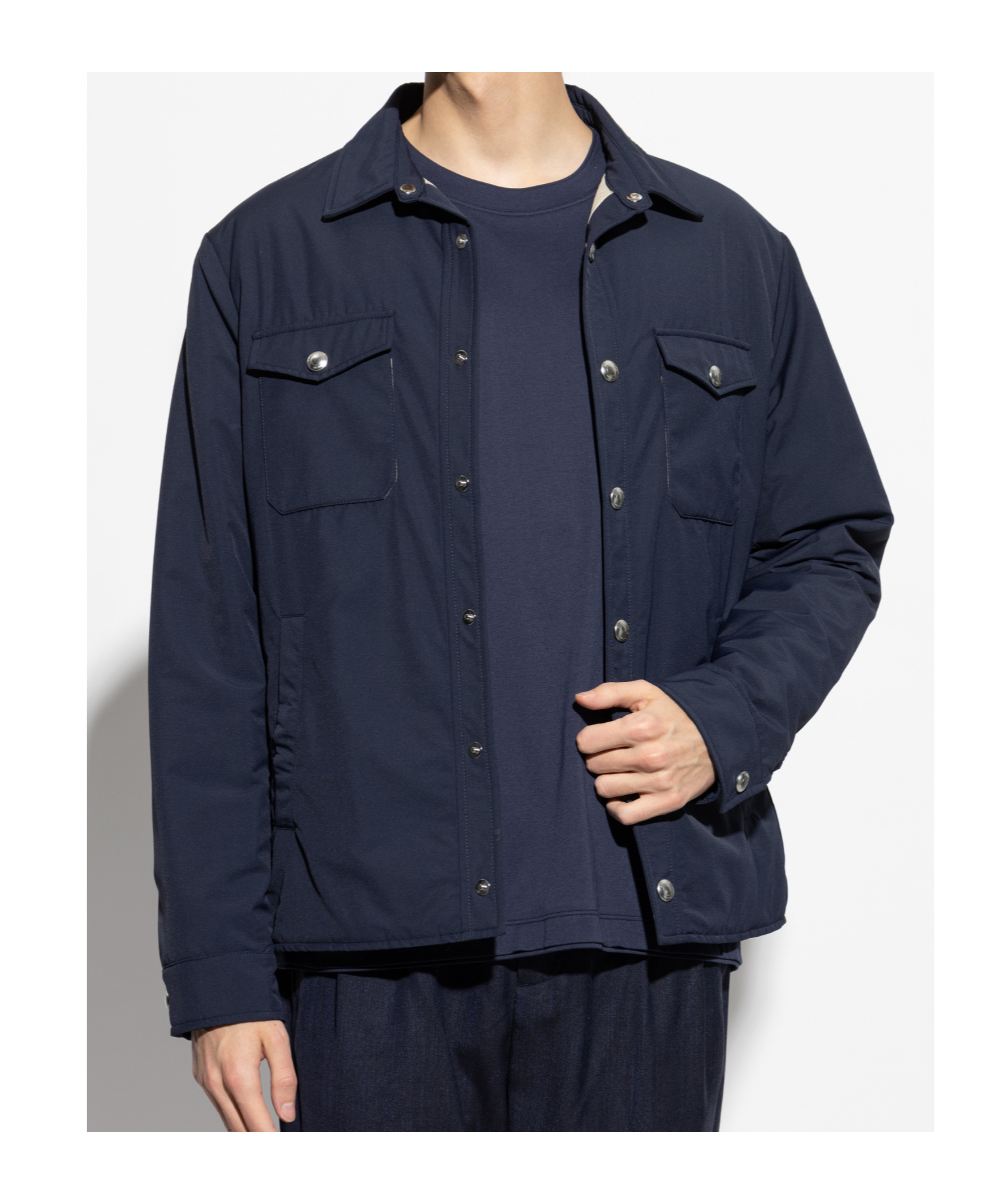 Eleventy Long-sleeved Casual Jacket In Black