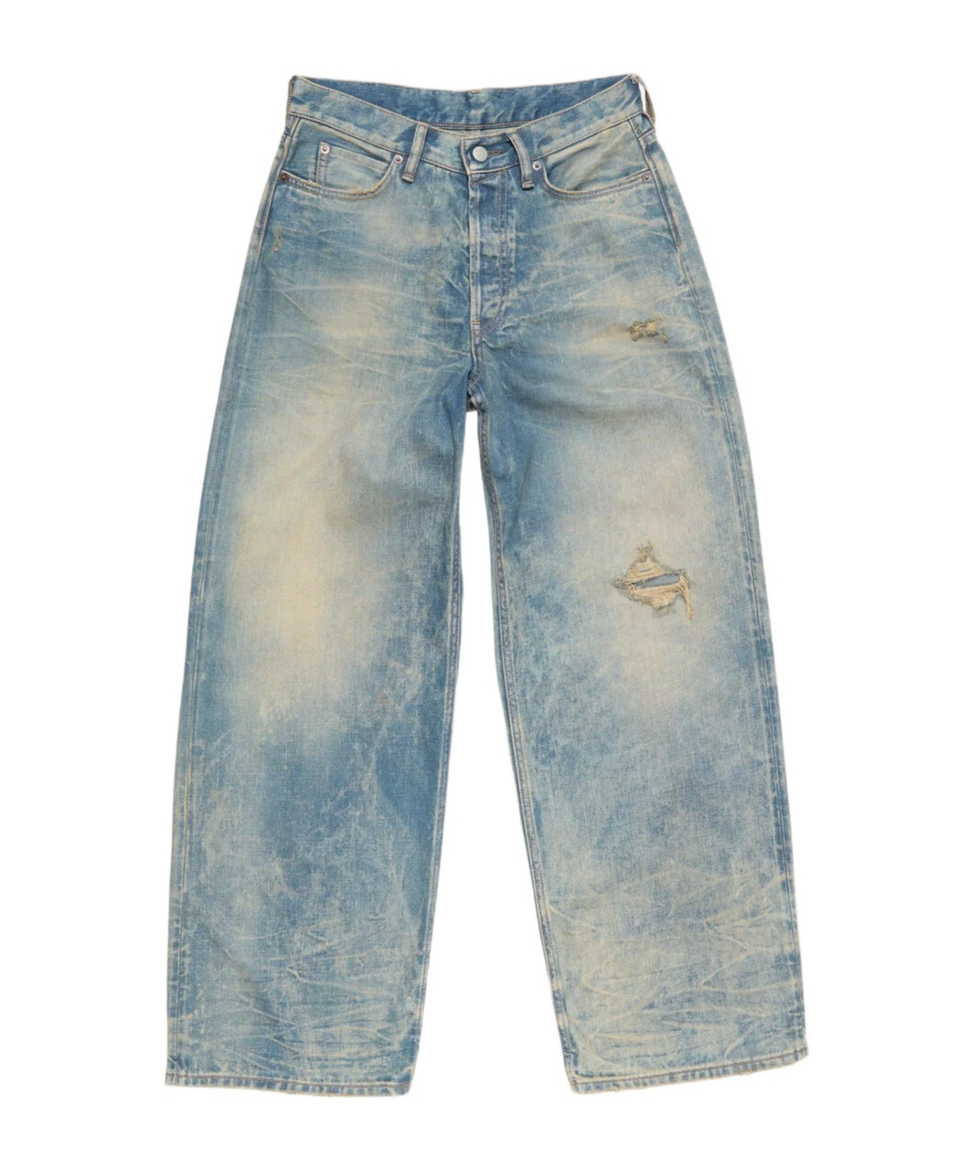 Acne Studios 1981 Logo-patch Trousers In Blue