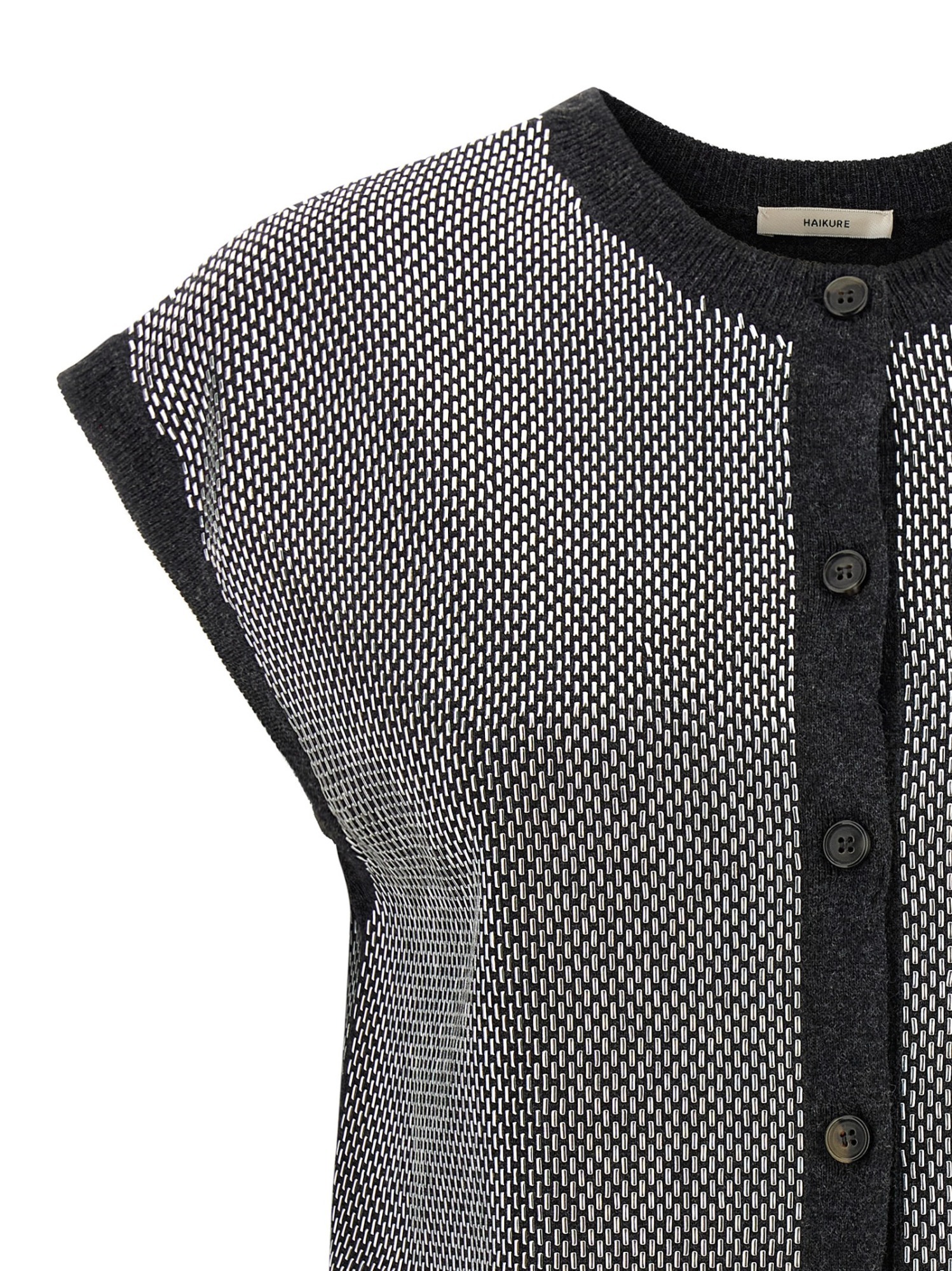 Haikure Kirby Gilet Gray In Black