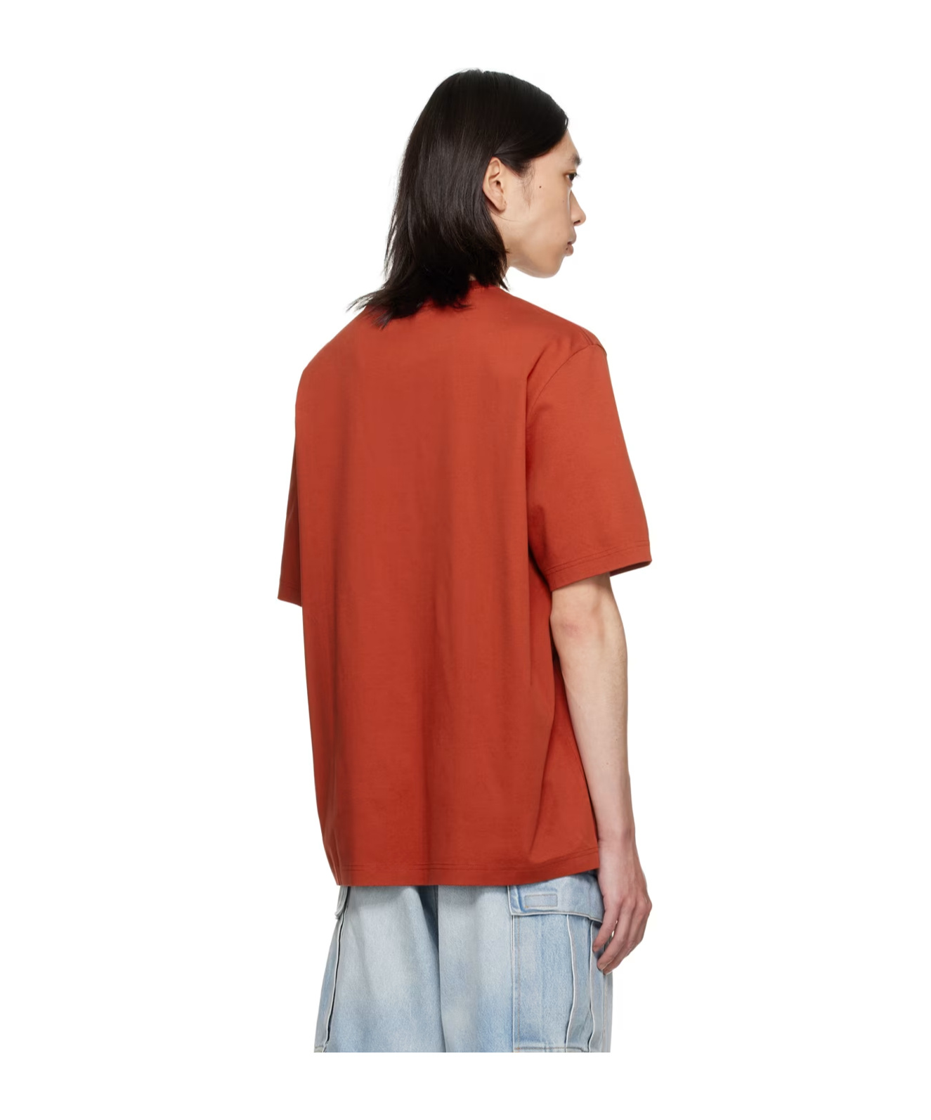 Lanvin Classic Paris Embroidered T-shirt Turkish Red In Brown