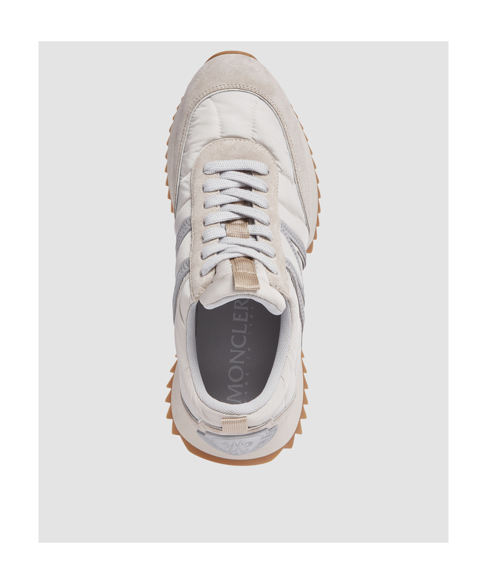 Shop Moncler Pacey Round Toe Sneakers In White
