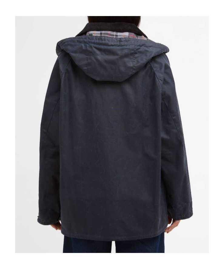 Barbour X Levi's Oversized Bedale Waxed Jacket In Blue