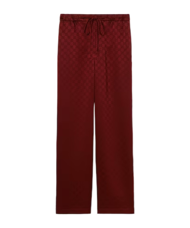 Gucci Gg Satin Pants In Red