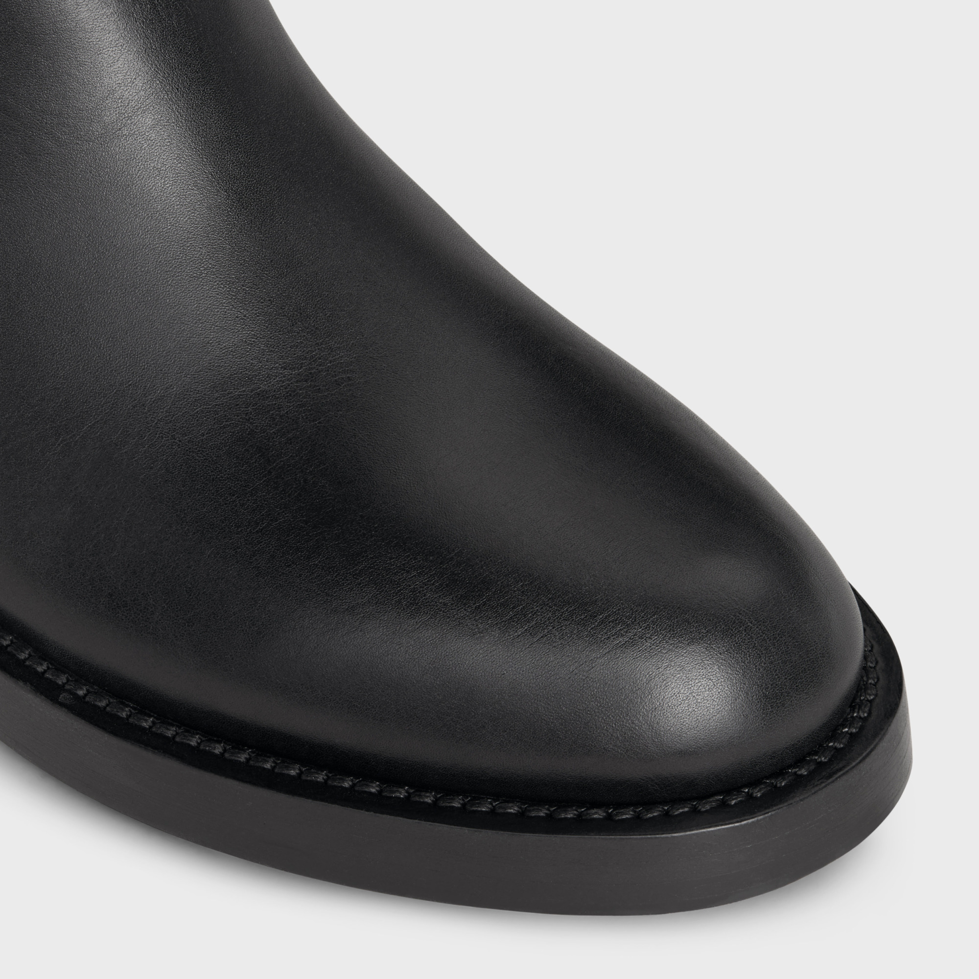 Celine Round-head Boots In Black