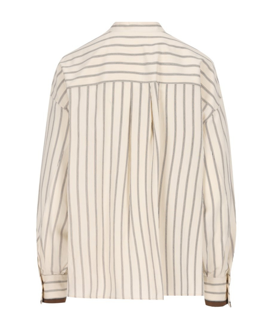 Brunello Cucinelli Striped Shirt In White