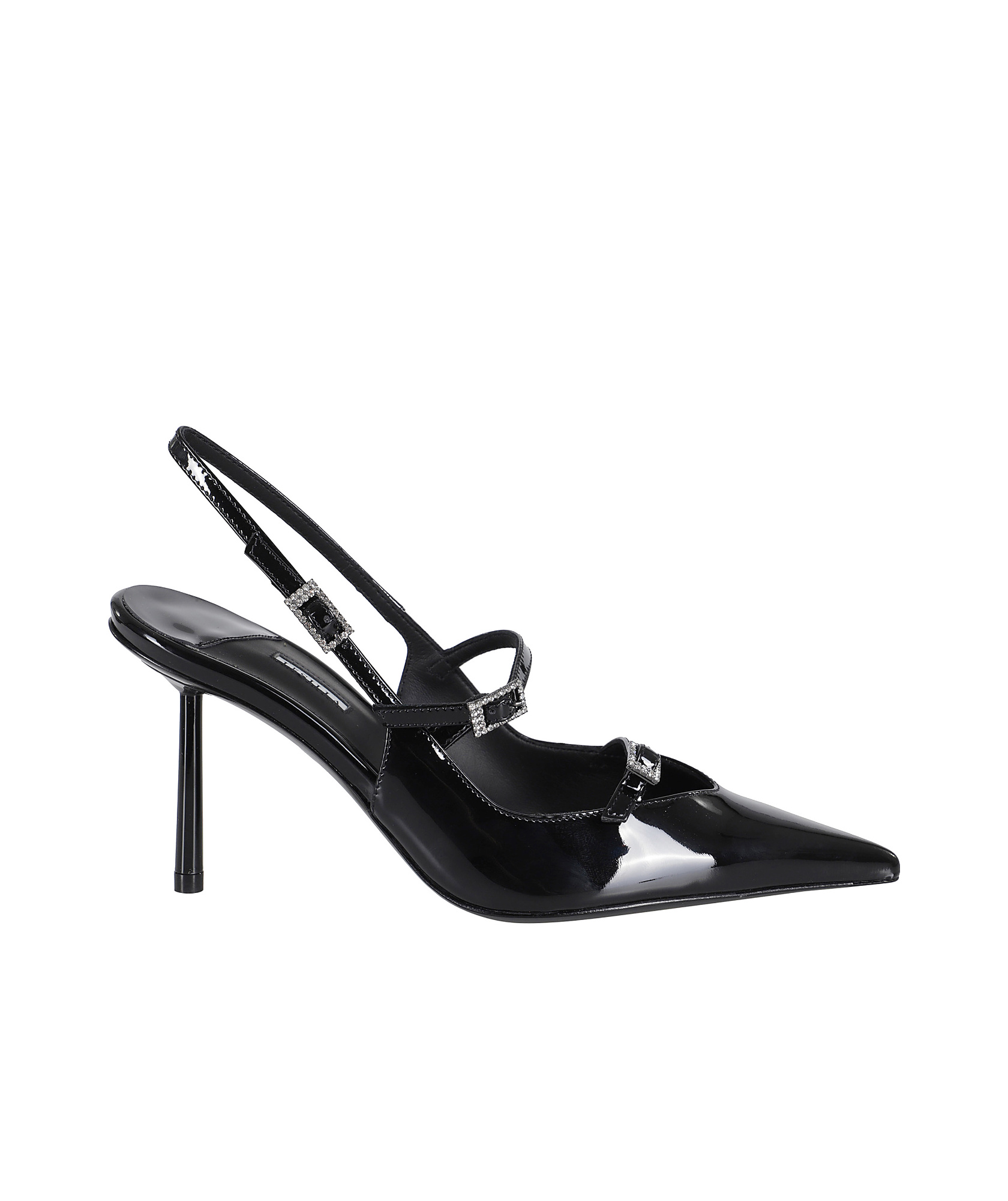 Le Silla Pointed High-heeled Sandals In Black