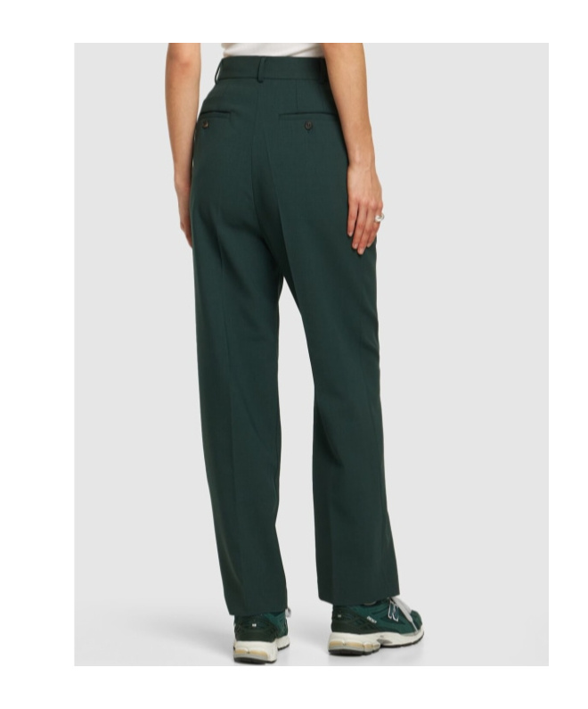 THE FRANKIE SHOP BEA PLEATED TECH TWILL PANTS