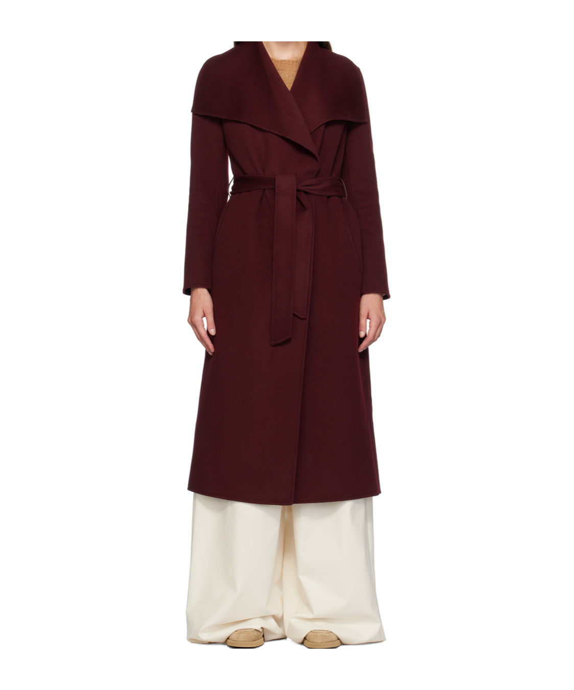 Mackage Wool Mai-cn Wrap Coat In Brown