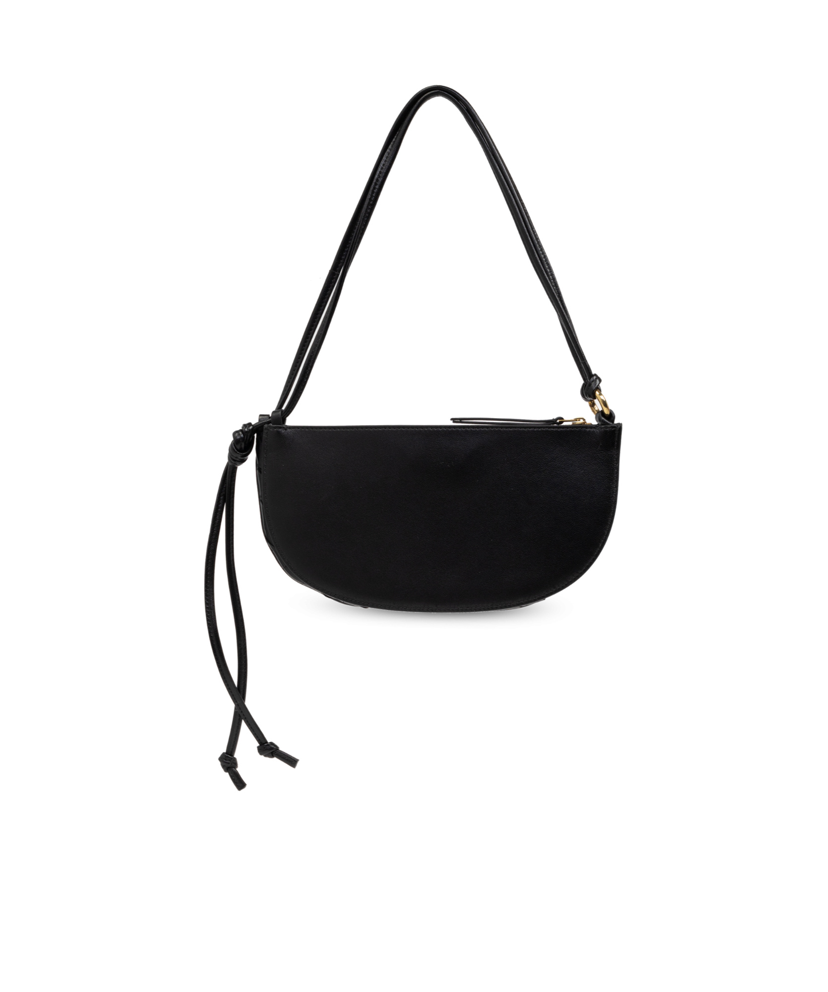 Bottega Veneta Mini Intrecciato Pattern Handbag With Detachable Pouch In Black