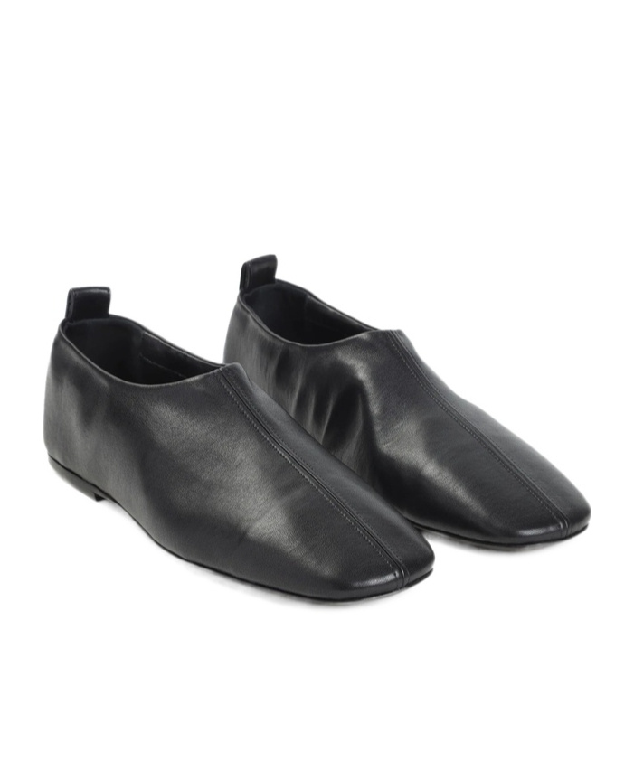 Dries Van Noten Soft Black Leather Loafers With Squared Toe In Black