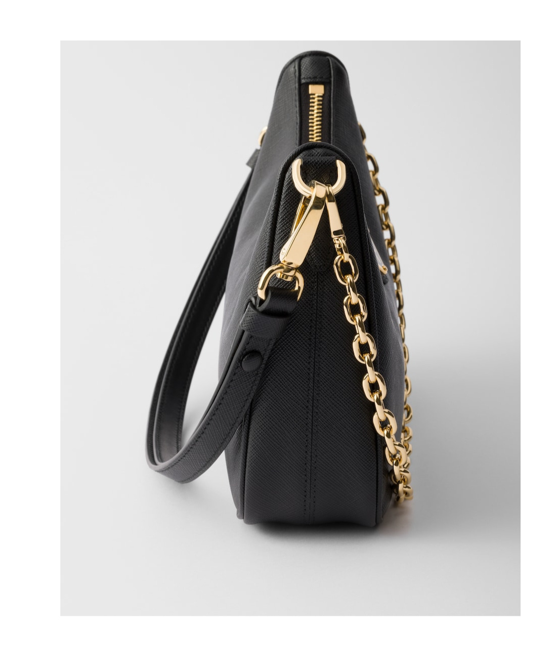 Prada Re-edition Leather Shoulder Backpack In Black
