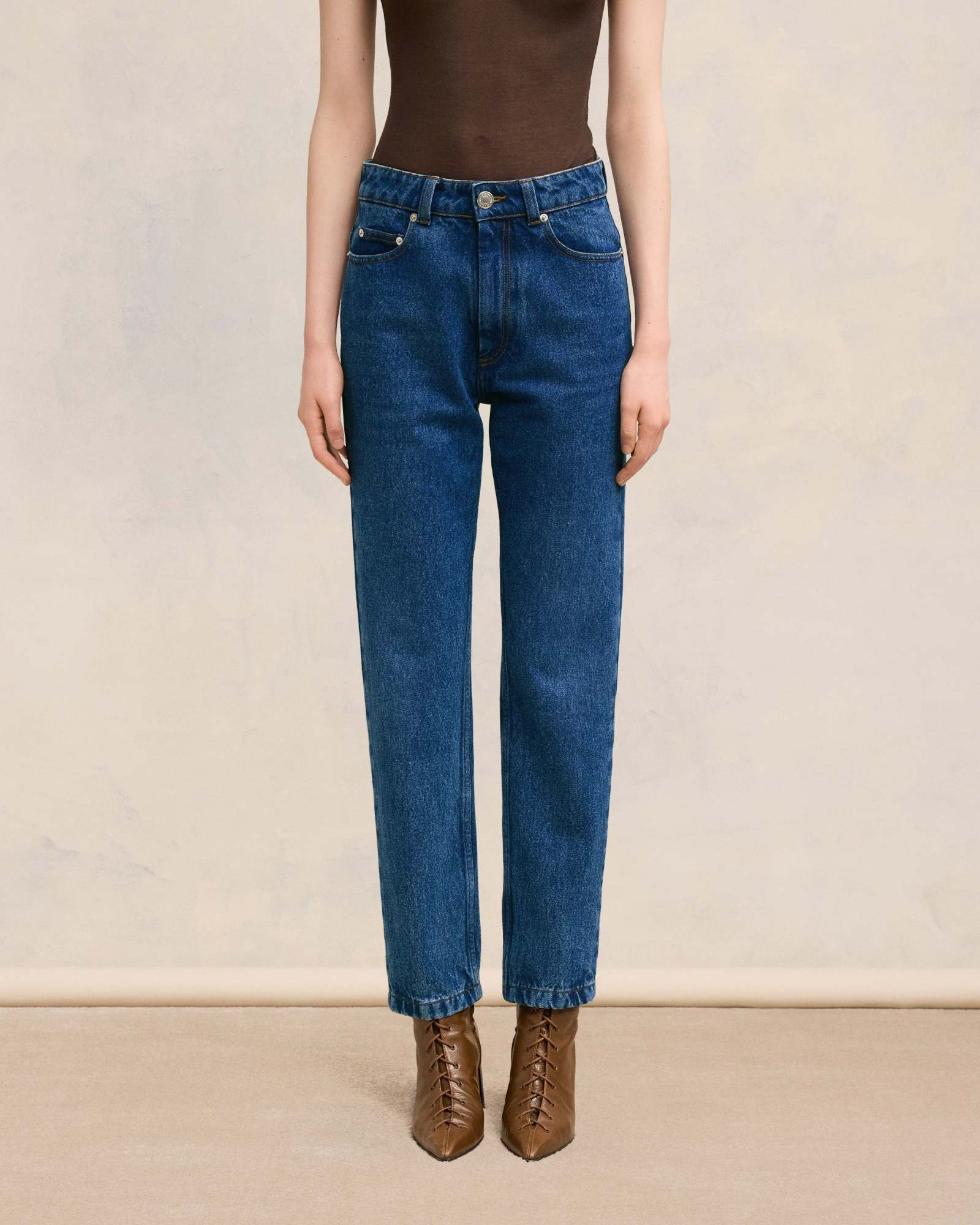Ami Alexandre Mattiussi Ami Paris Straight-leg Slim Fit Jeans In Blue