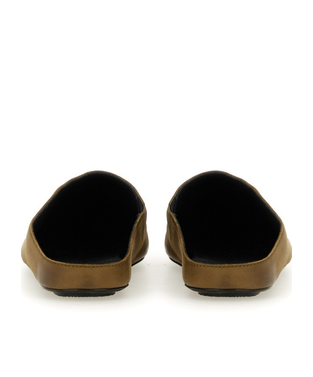 Uma Wang Square Toe Muller Shoes In Brown