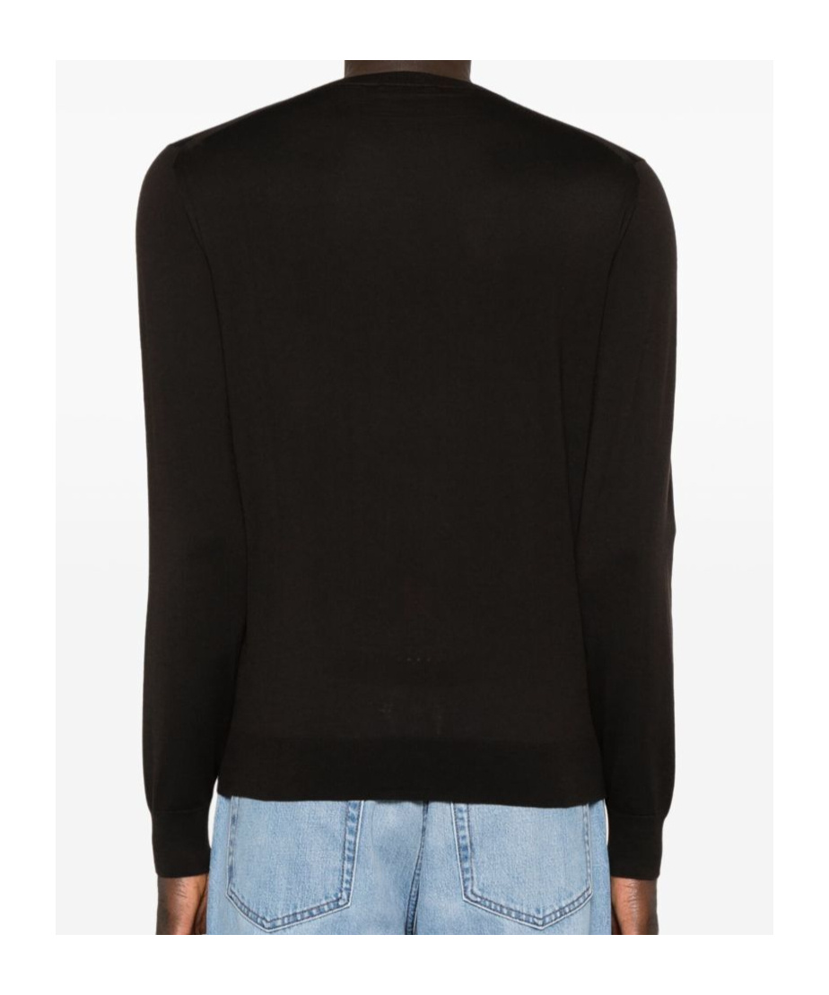 Prada Logo-embroidered Sweater In Brown