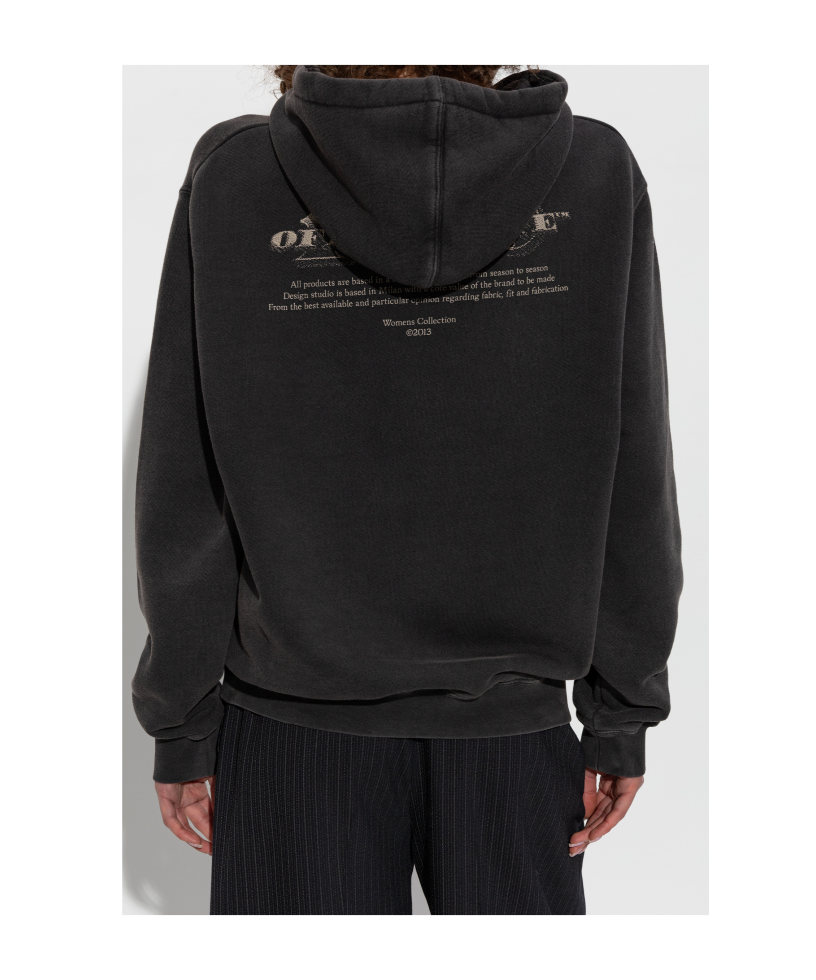 Off-white Long-sleeved Sweater In Black