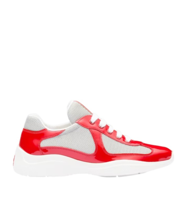 Prada Logo Details Sneakers In Red