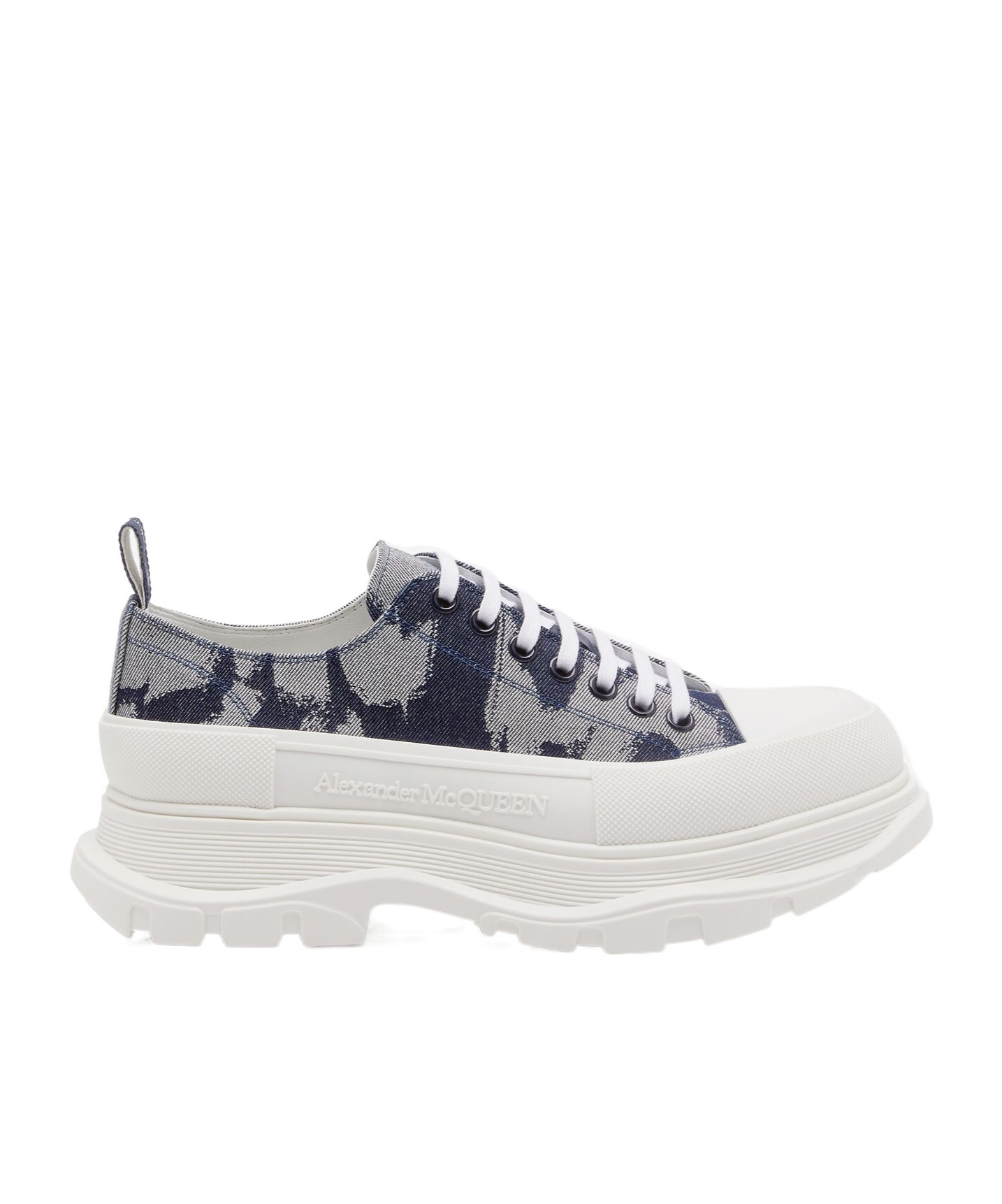 Alexander Mcqueen Graffiti Trad Slick Lace Up In White