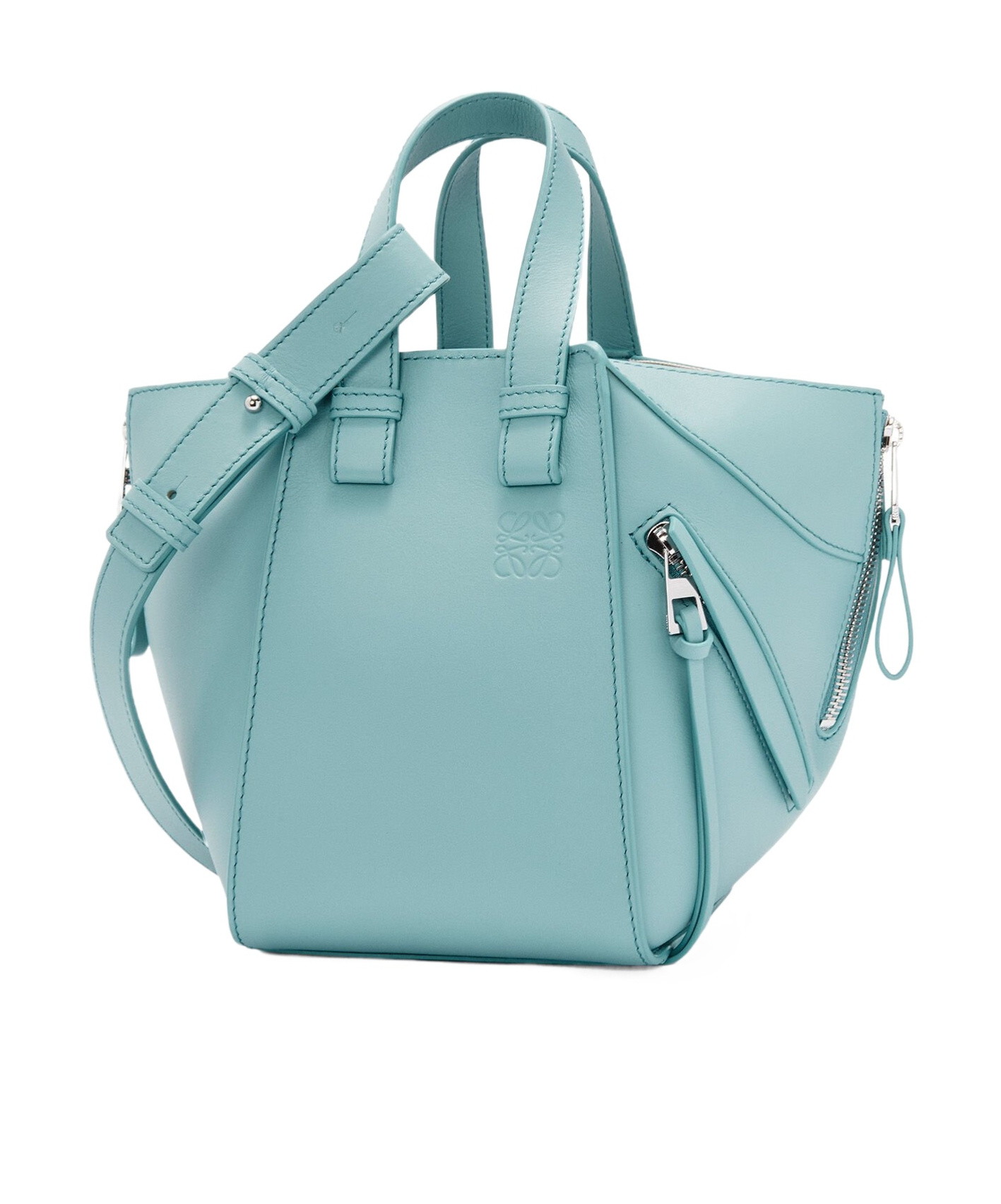 Loewe Compact Hammock Bag In Classic Calfskin In Blue