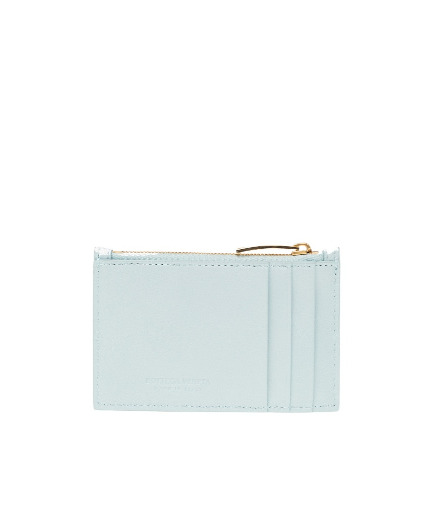 Bottega Veneta Logo Card Bag In Blue