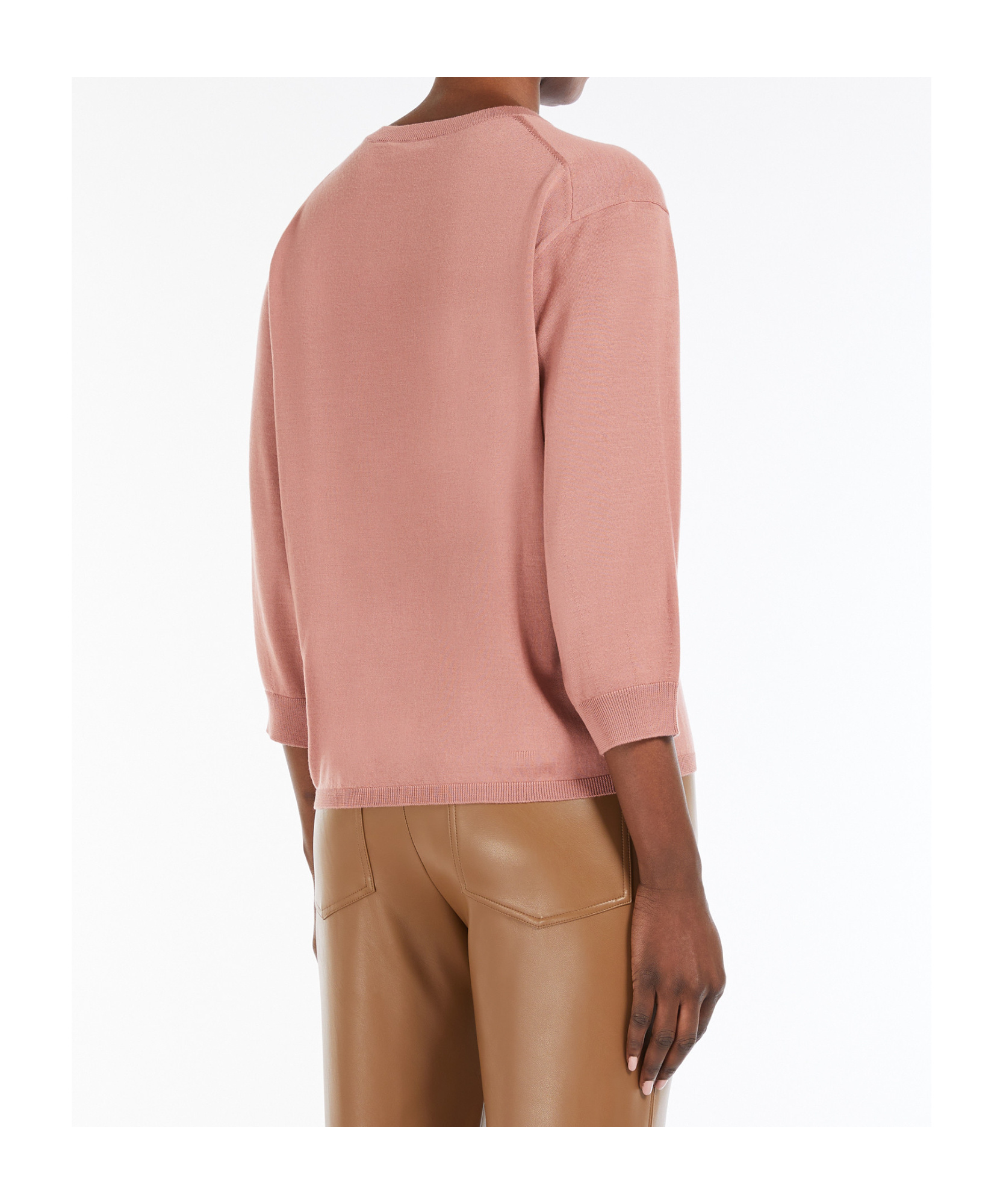 Max Mara Lightweight Wool Yarn Sweater In Pink