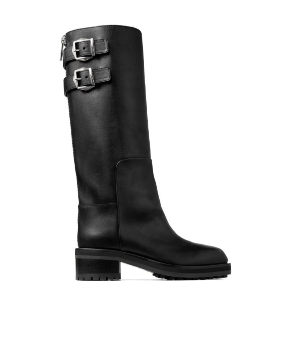 Jimmy Choo Brooklyn 50 Leather Knee-high Boots In Black