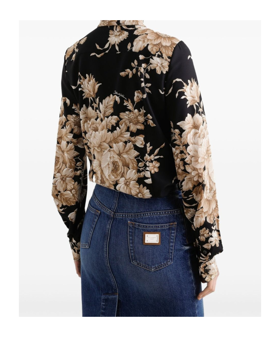 Dolce & Gabbana Charmeuse Shirt Shirt And Blouse Multicolor In Black