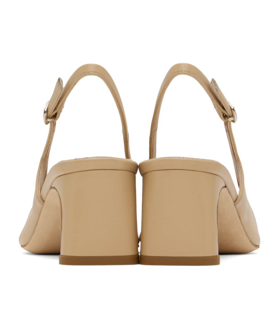Aeyde Beige Eliza Slingback Heels In Nude