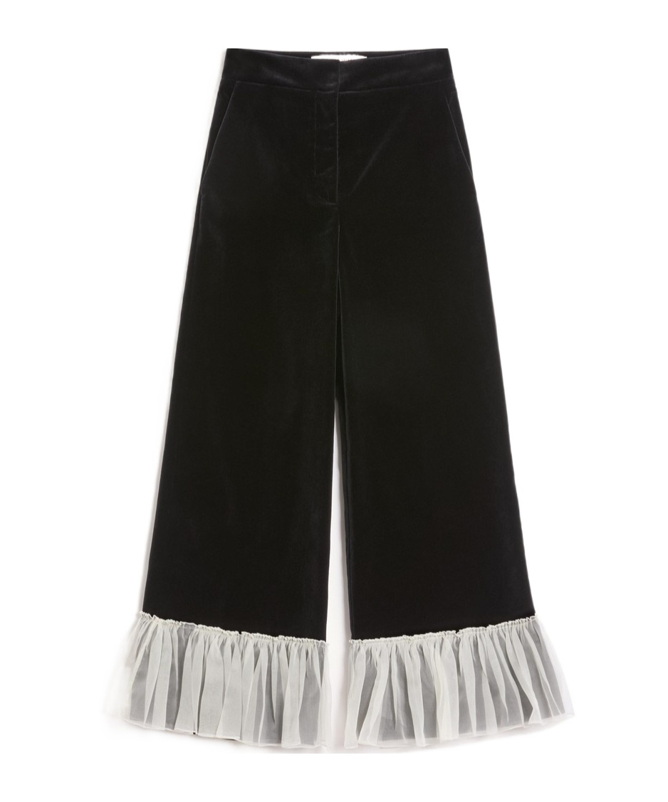 VALENTINO COTTON VELVET TROUSERS
