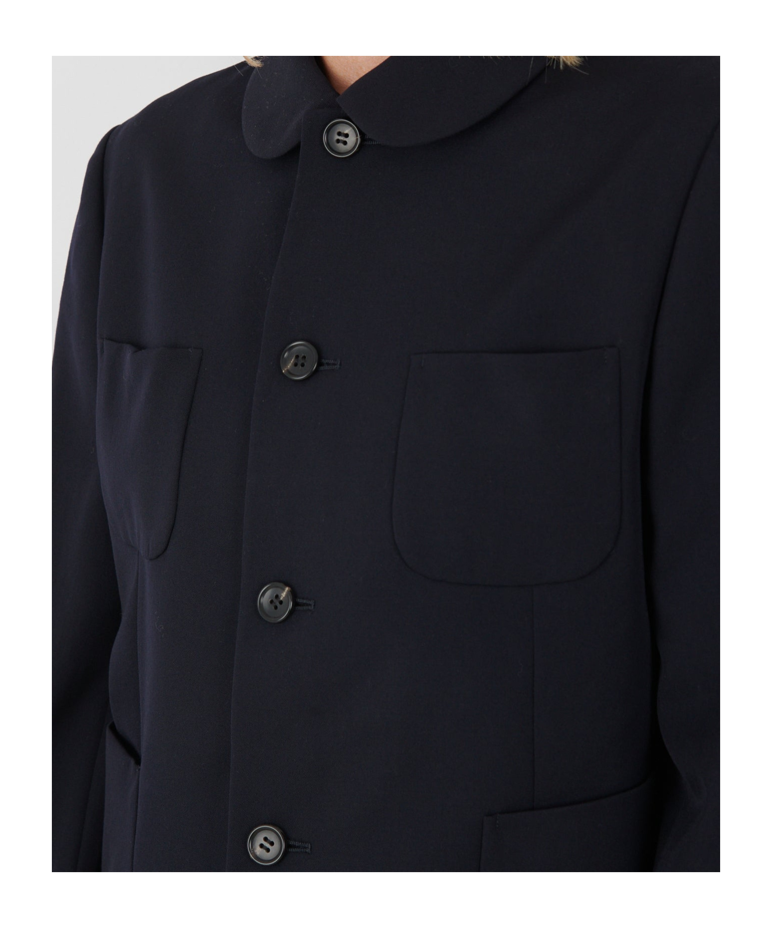 Comme Des Garçons Long-sleeved Casual Jacket In Black