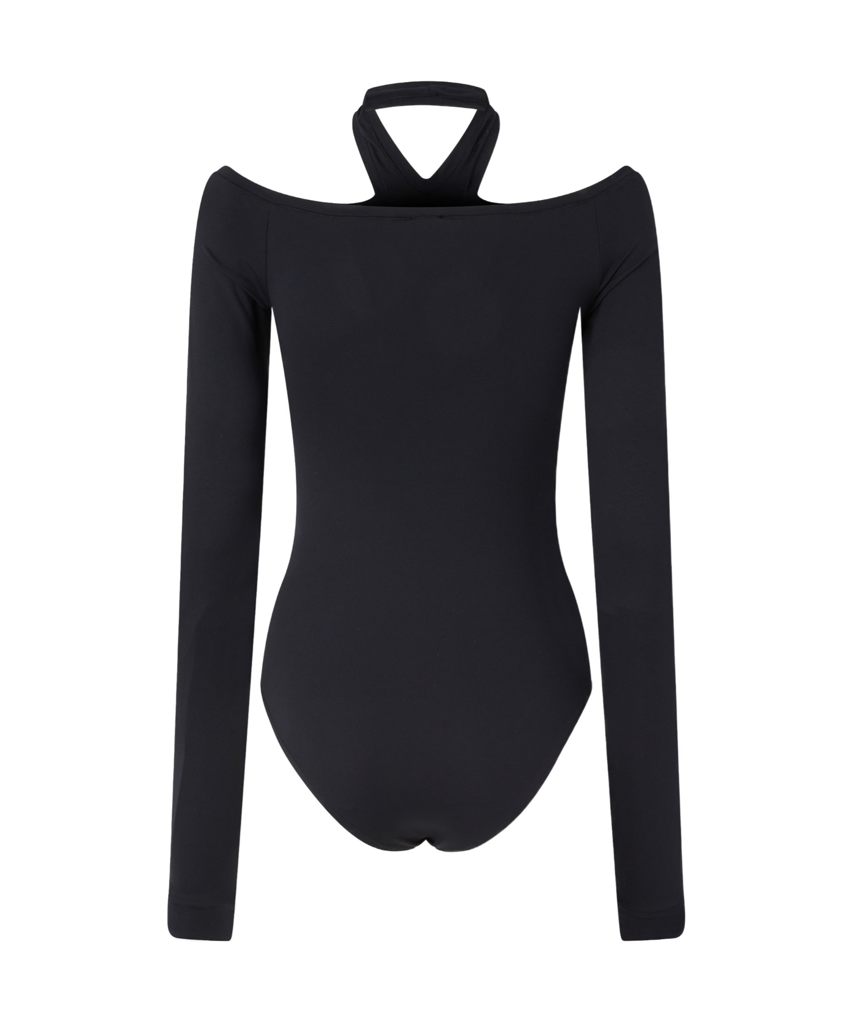 Pinko Long-sleeved Bodysuit With Open Shoulders In Blue