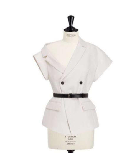 Dior Strapless Suit Coat In White