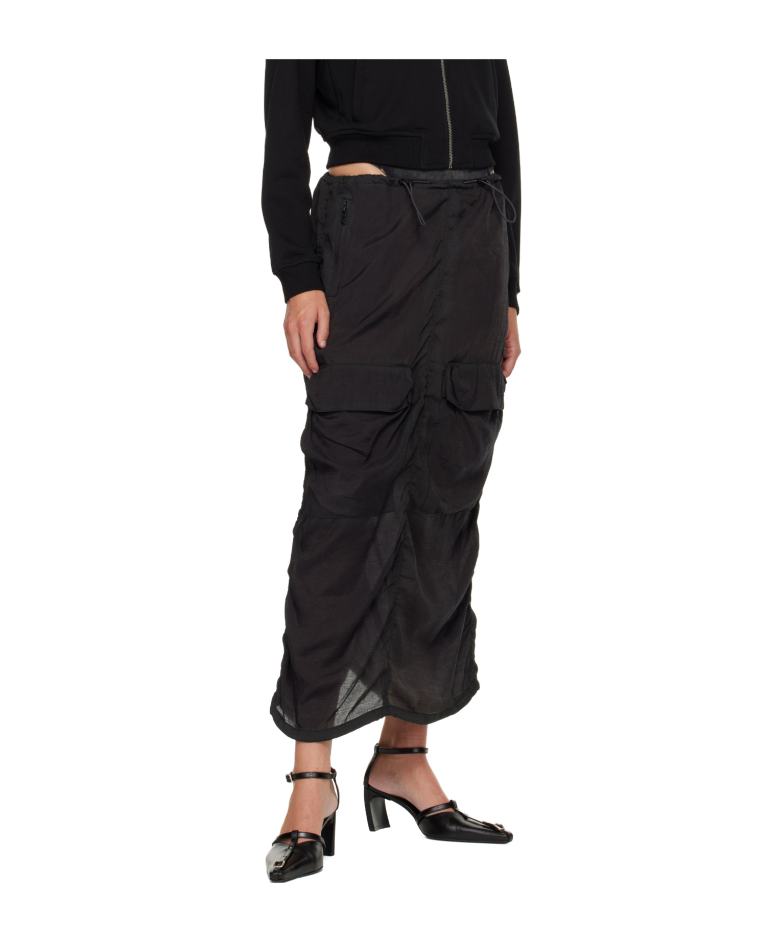 Diesel O-racle Maxi Skirt In Black