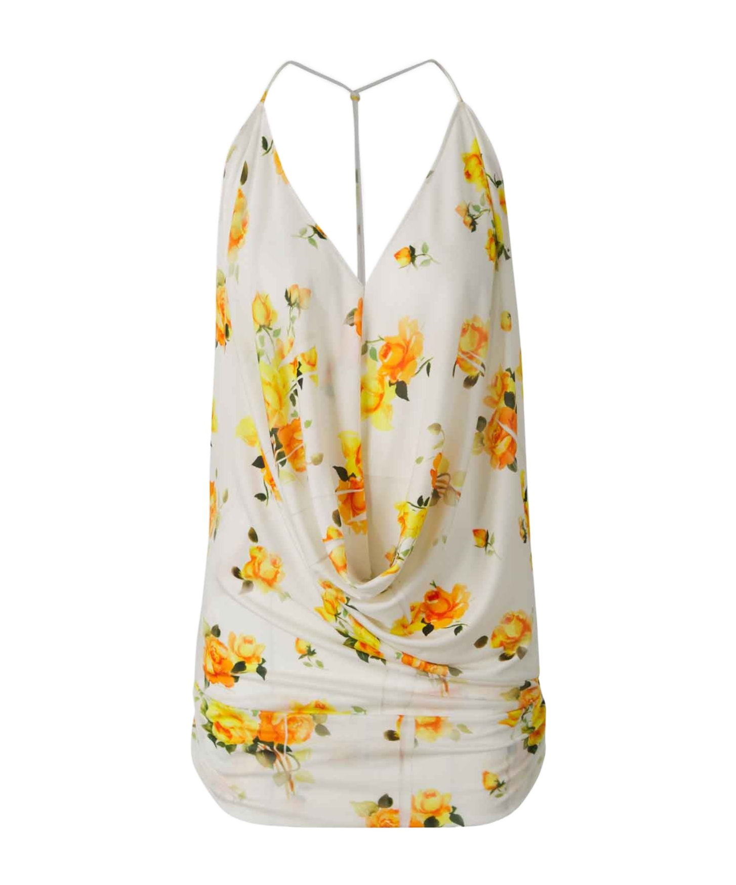 Acne Studios White & Orange Rose Camisole In White