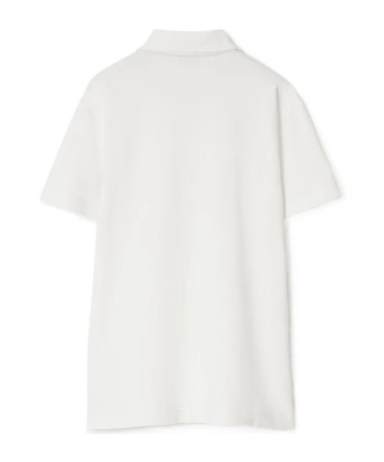 Burberry Polo Shirt With Ekd In White