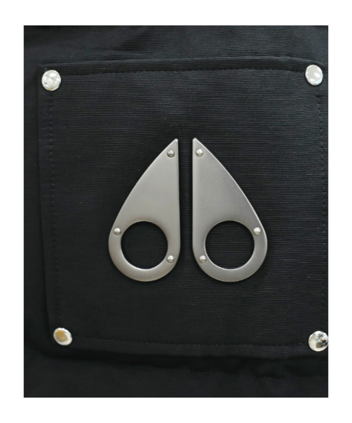 Moose Knuckles "3q Canvas Down Jacket With Shear In Black