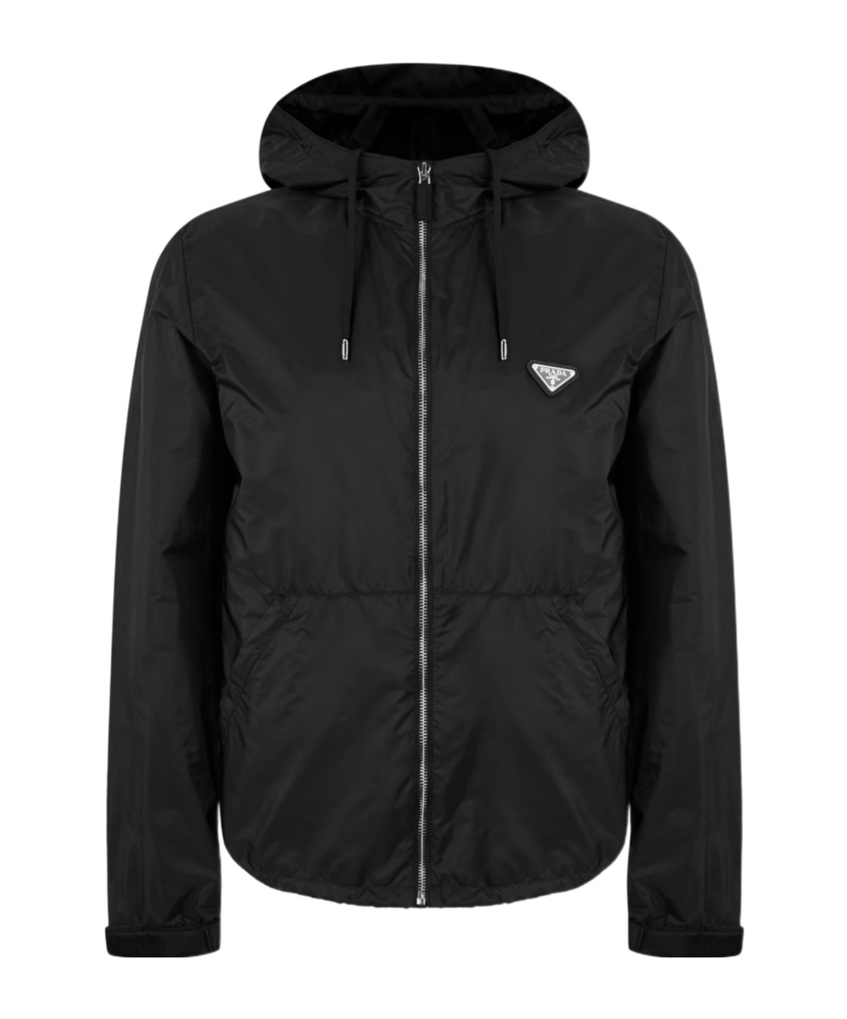 Prada Re-nylon Windbreaker In Black