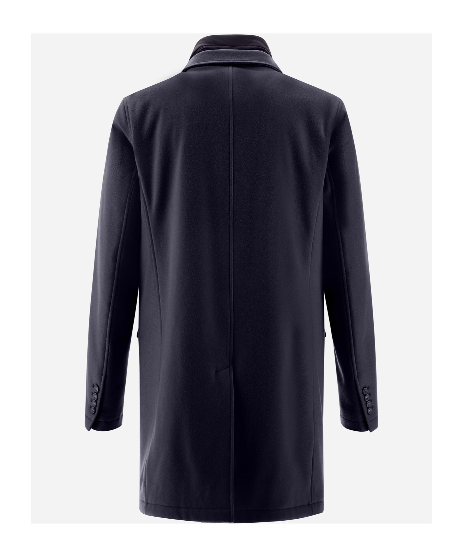 Herno Wool Beaver Coat In Black