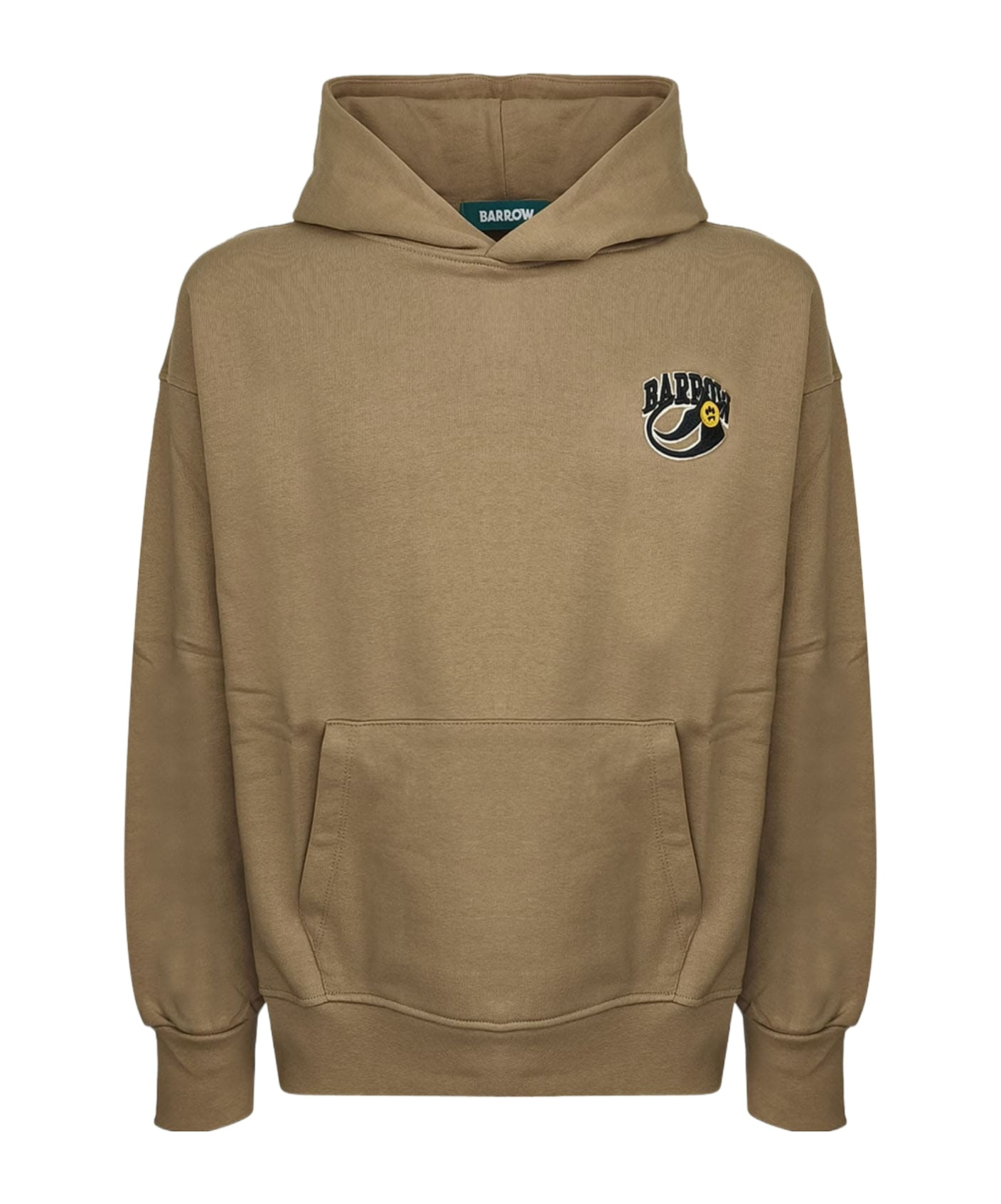 Barrow Logo Hooded Sweatshirt In Brown