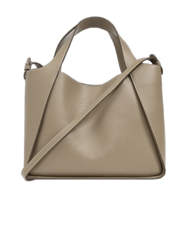 Stella Mccartney Logo Detailed Top Handle Bag In Nude