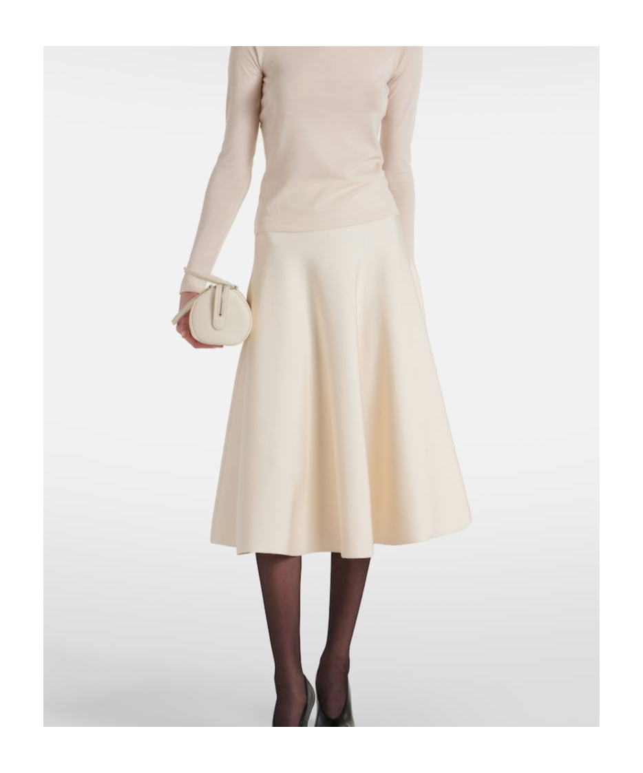 The Row Harley Knitted Midi Skirt In White