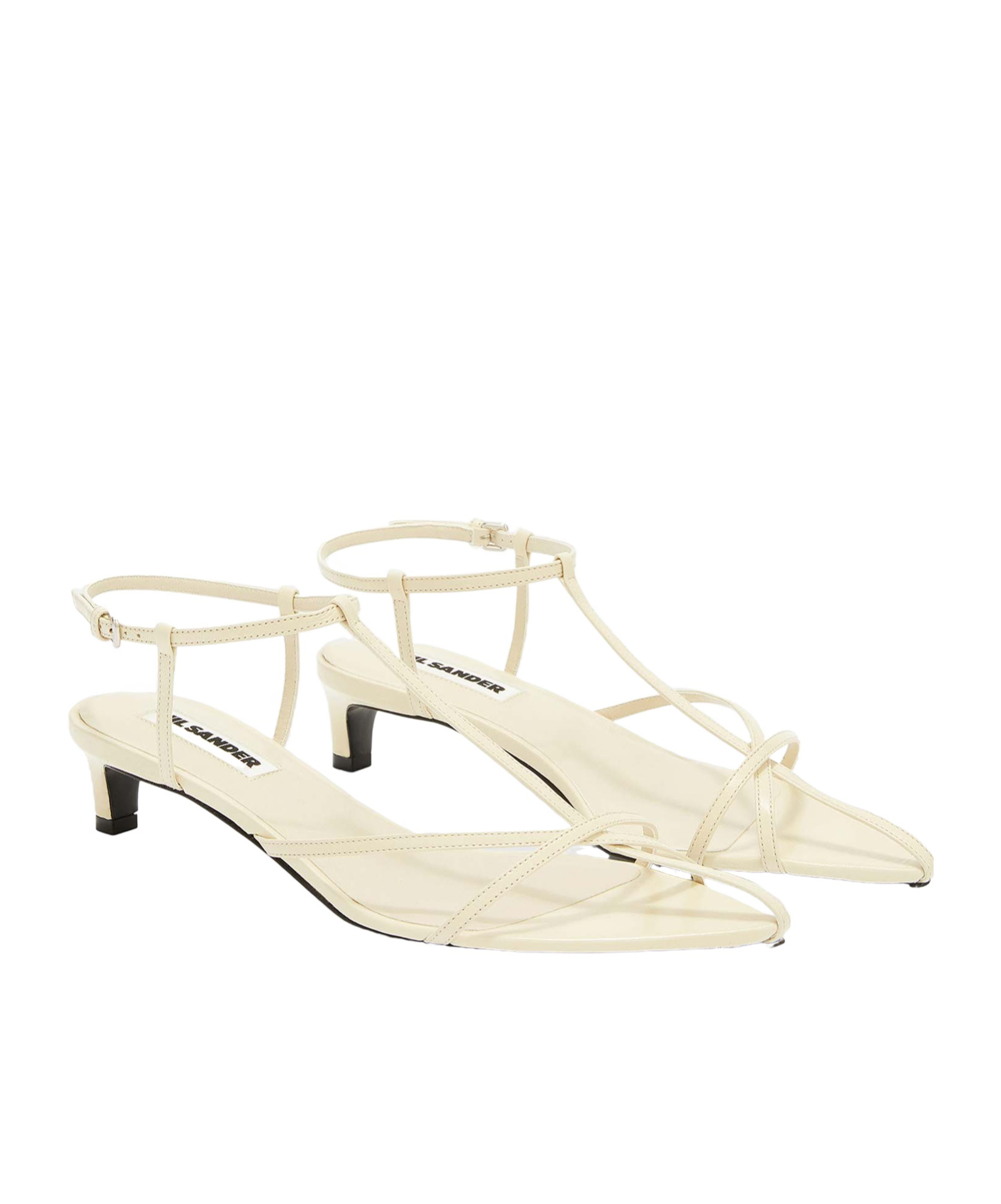 Jil Sander 45 Leather Sandals In Nude