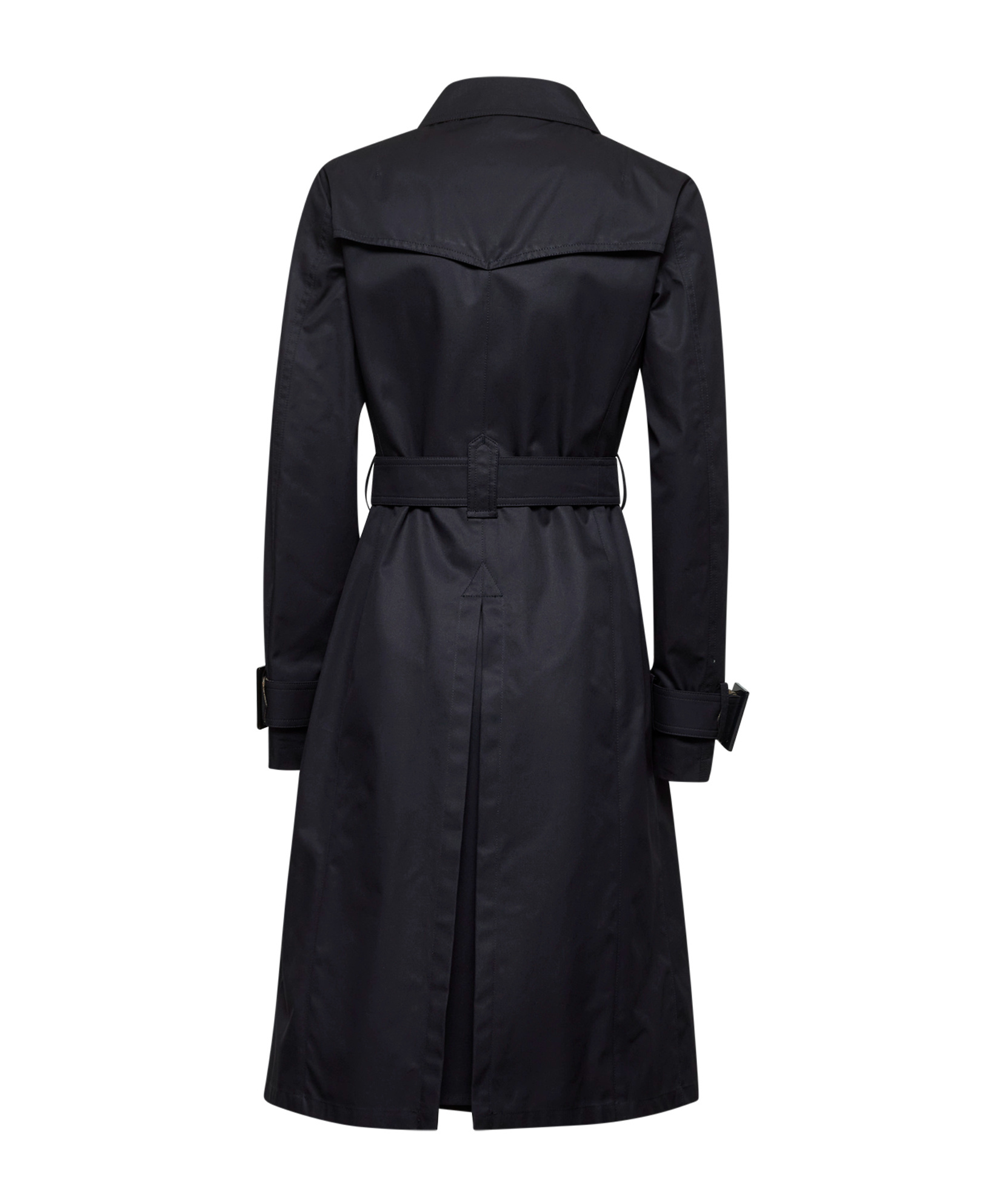 Herno Women Blue Delon Double-breasted Trench Coat In Black
