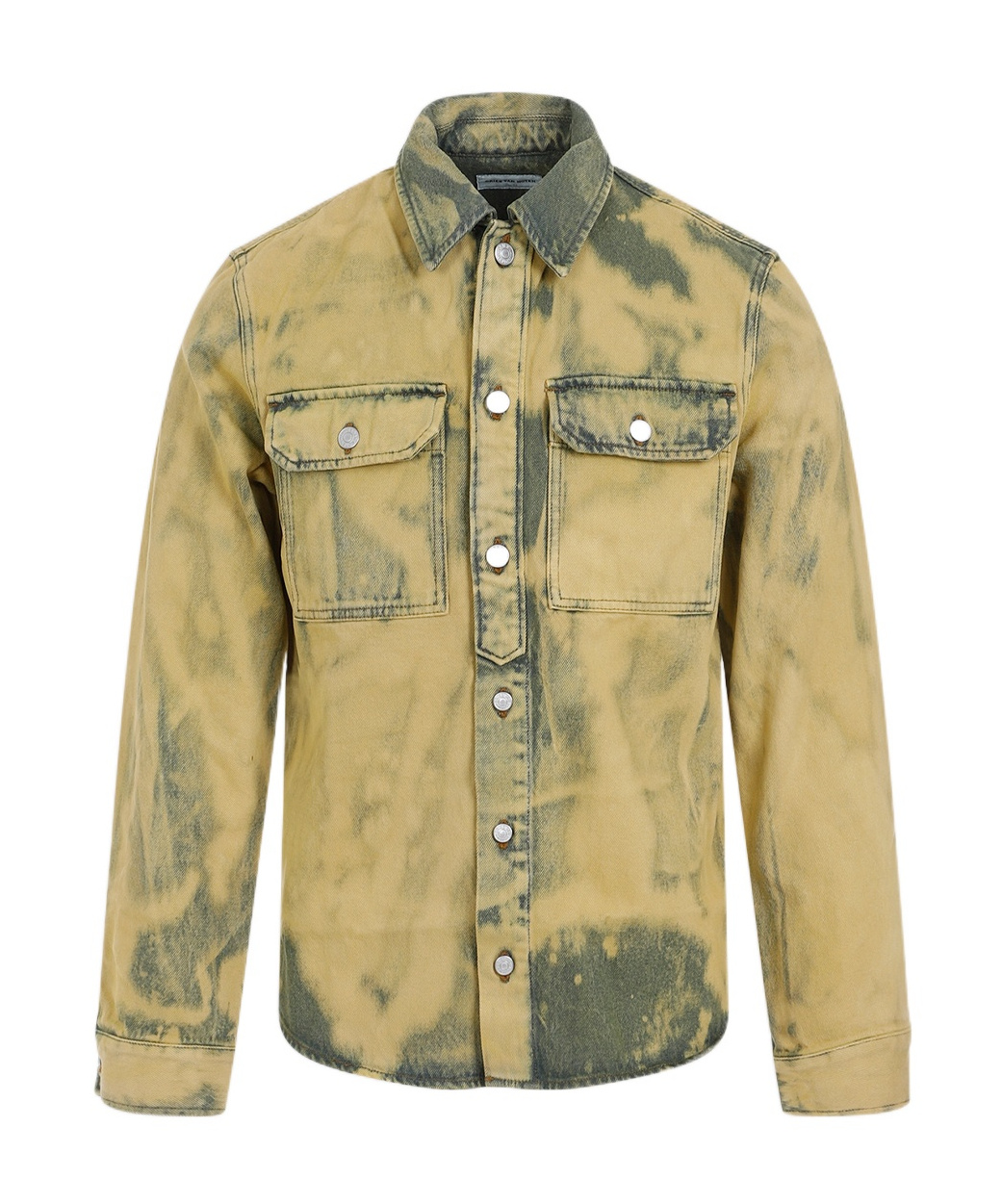 Dries Van Noten Curtis Vintage-wash Shirt In Yellow